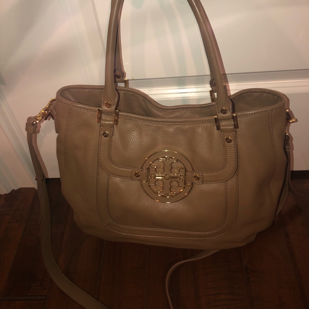 Tory Burch Camel Amanda Satchel!